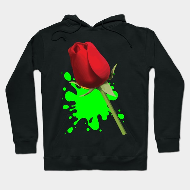 Red Rose Hoodie by batinsaja